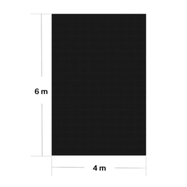 Zwembad afdekking, zonnefilm 4 x 6 meter; zwart, 400µ.