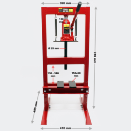 6 ton hydrolische werkplaatspers.