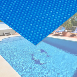 Zwembad afdekking, zonnefilm 4 x 6 meter; blauw, 400µ.