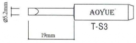 T-S3 AOYUE e.a. Soldeerpunt, D 5,2x1mm