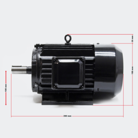 3-fase. Elektromotor 2-polig 400V 3kW 4 PK met aluminium wikkeling