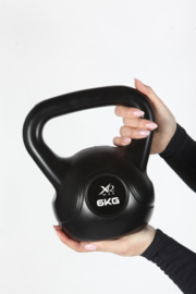 LUXTRI Kettlebell 6 kg zwart kogelgewicht met cementvulling