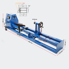 Hout draaibank, 400 Watt machine, Houtdraaibank; Tafeldraaibank.