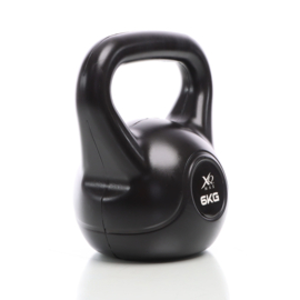 LUXTRI Kettlebell 6 kg zwart kogelgewicht met cementvulling