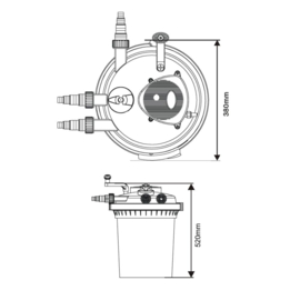 SunSun CPF-10000 Drukvijverfilter UVC 11W tot 12000 liter.