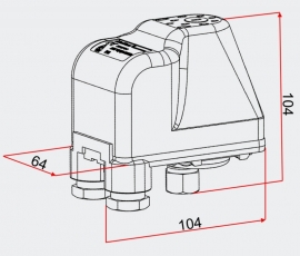 Drukschakelaar voor waterwerken - SK-9B, 380V, Pressostaat