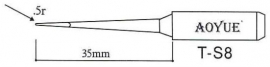 T-S8 AOYUE e.a. Soldeerpunt, R 0,5mm