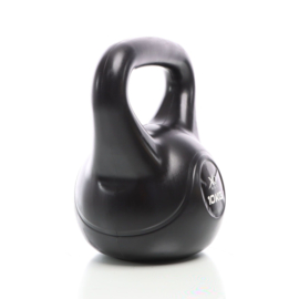 LUXTRI Kettlebell 10 kg zwart kogelgewicht cementvulling krachttraining