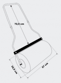 570 mm Tuinwals - Handwals met 45 liter vul-volume