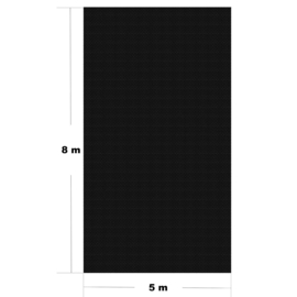 Zwembad afdekking, zonnefilm 5 x 8 meter; zwart, 400µ.