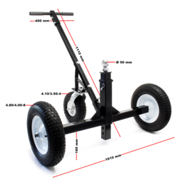 Rangeerhulp voor grote aanhangers met 3 wielen met een laadvermogen tot 450 kg.