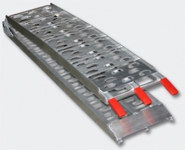 Inklapbare aluminium oprijplaat, laadplaat max. 340 kg.