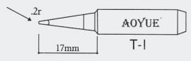 T-I AOYUE e.a. Soldeerpunt, R 0,2mm