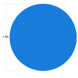 Zwembad afdekking, zonnefilm Ø 5,0 meter; blauw, 140µ.