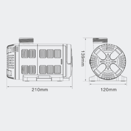 SunSun CET-15000 regelbare SuperECO vijverpomp met display, 150 Watt, tot 15.000l/u