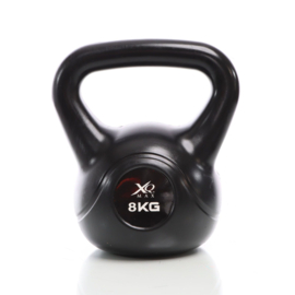 LUXTRI Kettlebell 8 kg zwart kogelgewicht cementvulling krachttraining