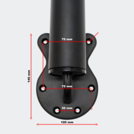 Tafelpoten set van 4 zwart in hoogte verstelbare meubelpoot 70-110cm