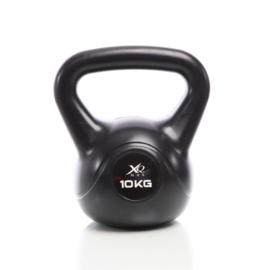 LUXTRI Kettlebell 10 kg zwart kogelgewicht cementvulling krachttraining