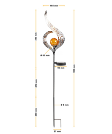 Toboli solarlamp SIKKEL, LED, metaal, magische sfeerlamp.