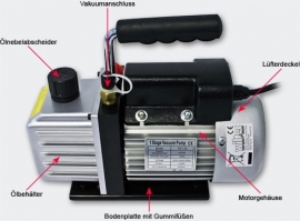 Onderdrukpomp - Vacuümpomp, Vacuüm pomp 84l - 3cfm / 10Pa