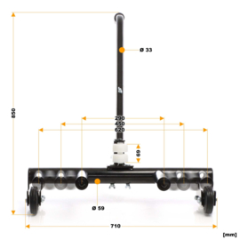 XPOtool bandenmontagewagen tot 250 kg 17-56,5 cm (6,5-22,5") staal