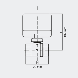 2-weg kogelkraan 1 " (25mm) Zone Valve DQ225