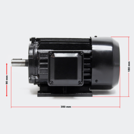 3-fase. Elektromotor 2-polig 400V 2,2kW 3 PK met aluminium wikkeling