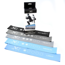 LUXTRI fitnessband weerstandsband latex, blauw, set van 5 stuks.