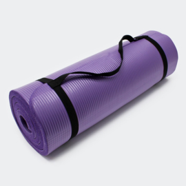 Yogamat paars 180 x 60 x 1,5cm gymnastiekmat vloermat sportmat