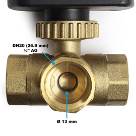 3-weg kogelkraan 3 / 4 " Zone Valve DQ320