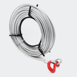 Kabeltrekker tot 800 kg met 20m kabel Ø8,3mm voor trekken, spannen en hijsen.