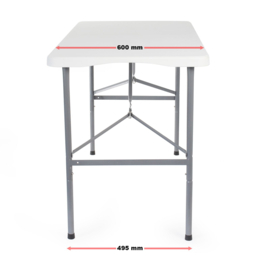 Toboli klaptafel 120x60x74cm campingtafel wit.