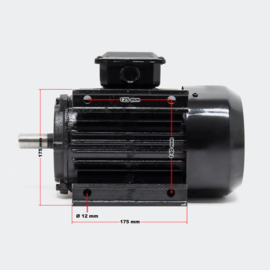 3-fase. Elektromotor 2-polig 400V 1,5kW 2 PK met aluminium wikkeling