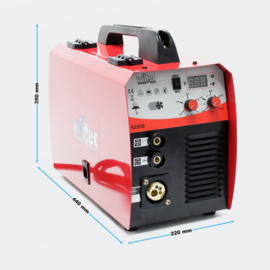 MIG - MAG lasapparaat met 40-160 ampère voor 0,6-0,8 mm vuldraad.