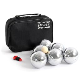 Jeu de Boules - Set van 6 ballen incl. afstandsmeter, koord en luxe draagtas.