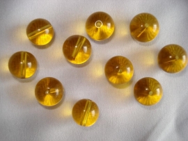 Glaskraal rond 4 mm goudbruin