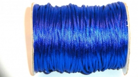 Satijnkoord 2,5 mm kobalt blauw