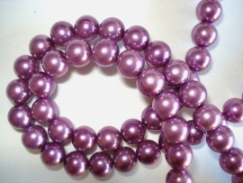 Glasparel rond 10 mm donker violet lila