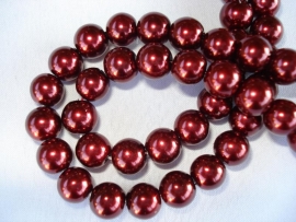 Glasparel rond 10 mm donkerrood