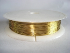 Rol metaaldraad 0,3 mm goudkleur (wire-wire)