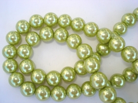 Glasparel rond 8 mm licht limegroen