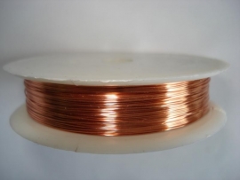 Rol metaaldraad 0,3 mm licht koper/zalm (wire-wire)