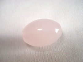 Glaskraal ovaal lichtroze opal