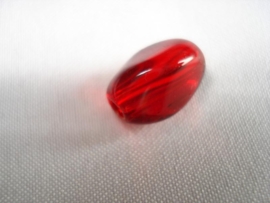 Glaskraal driekant 8x11 mm diep rood