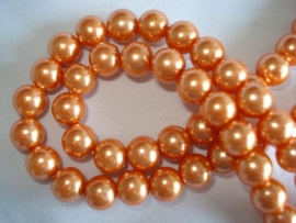 Glasparel rond 8 mm oranje