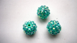 shamballa kraal 14 mm zee groen AB