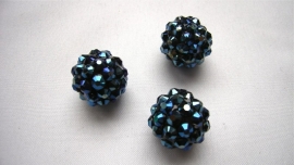 shamballa kraal 14 mm donker blauw