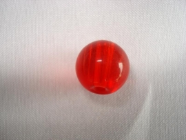 Glaskraal rond 8 mm rood