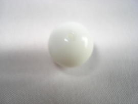 Glaskraal rond 6 mm wit