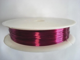 Rol metaaldraad 0,3 mm donkerroze (wire-wire)
